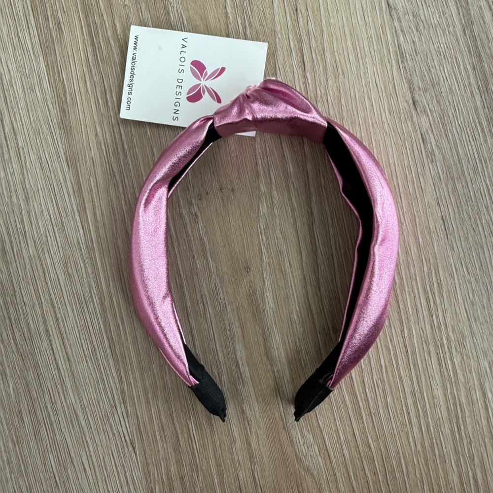 NWT Pink Metallic Knot Headband